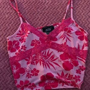 Y2K Summer Hot Pink Tanked Camisole